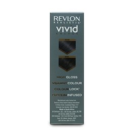 Revlon - Tinte permanente para cabello con proteína de color vivo realista con tecnología de bloqueo de color, 110 ml, Negro azabache, 110ml, Single