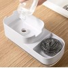 Dishwashing Liquid Soap Dispenser with Pump, Sponge Holder & Metal