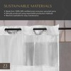 23 THREADS Fabric Shower Curtain for Bathroom, Water Resistant, Made