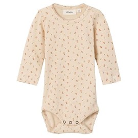 NAME IT Baby Girl Nbfgago LS Slim Lil Noos Bodysuit, Fog