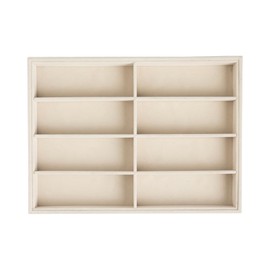 Frebeauty Sunglass Organizer,Velvet Glasses Organizer,8-Slot Sunglasses Tray for Drawer,Men's/Women's Sunglasses Box,Sunglass Holder,13.3 x 9.6 x 1.5 Inches,Eyeglass/Eyewear Display Tray(Beige)