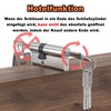 MANICAF Profile Cylinder 25/45, Locking Cylinder, Euro Cylinder Lock, Locking