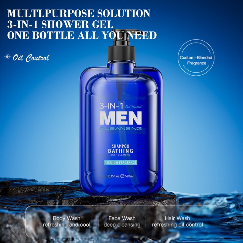 Men's 3 in 1 Cleansing Body Wash