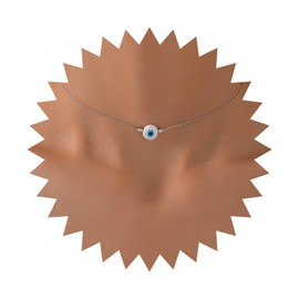 Yheakne Boho Evil Eye Choker Necklace Gold Tiny Eye Pendant Necklace Vintage Evil Eye Collar Necklace Lucky Eye Necklace Jewellery for Women and Girls, Zinc