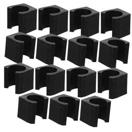 Outanaya 15Pcs Wall Mount Pole Clip Durable Fishing Rod Holder Pool Cue Clamp Space Saving Design for Billiard Cues Fishing Gear Easy to Install and Use