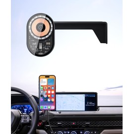 Masergogo Wireless Charging car Phone Holder for Honda Accord/Hybrid 2023-2025 Accessories 12.3 inch Screen Fixed Clip,360° Rotation car Phone Mount Compatible with MagSafe