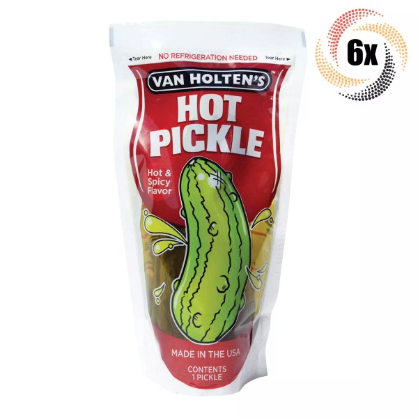 Van Holten's 6x Pouches Van Holten's Hot Pickle Flavor Jumbo