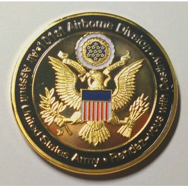 101st Airborne Screaming Eagles Army Airborne Assault Freedom Military Challenge Art Coin