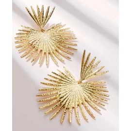 Unbranded Big Gold Earrings Long Vintage Style Metal Chunky Statement  Big Runway Large