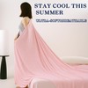 DOWNCOOL Cooling Blanket King Size, Pink Summer Blanket for Hot