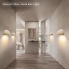Wabi-Sabi Art Lighting Fixture Nordic Modern Marble Wall Sconce, Half