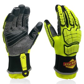Intra-FIT Protective Gloves Cut Resistant Work Gloves, Oil & Gas Proof Gloves EN 388:3X44EP, Rescue Extrication Gloves Impact Protection Abrasion Puncture Tear Resistant