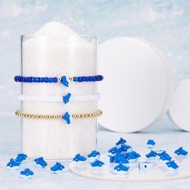 PandaHall 200 Pieces Dolphin Polymer Clay Beads Ocean Animals Cartoon Spacer Flat Cute Clay Beads for Bracelet Earrings Necklace Jewelry Making