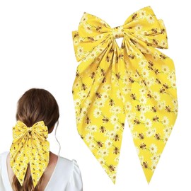 Hair Bows, Bows for Hair, Bow Clips for Women, Big Pigtail Clip, Cute Ribbon Large Womens Bow Clip with Long Tail