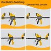 SUNBABA 6 Pack Clamps for Woodworking 12”(4)&6”(2) Light Duty One-Handed