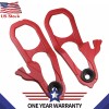 wensha Pair Front HEAVY DUTY Red Tow Hooks with Hardware