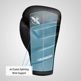 Hayabusa T3 Lace Up Boxing Gloves for Men and Women - Black, 10oz