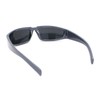 Swanky Trend 90s Wrap Around Sport Plastic Rectangular Sunglasses Grey