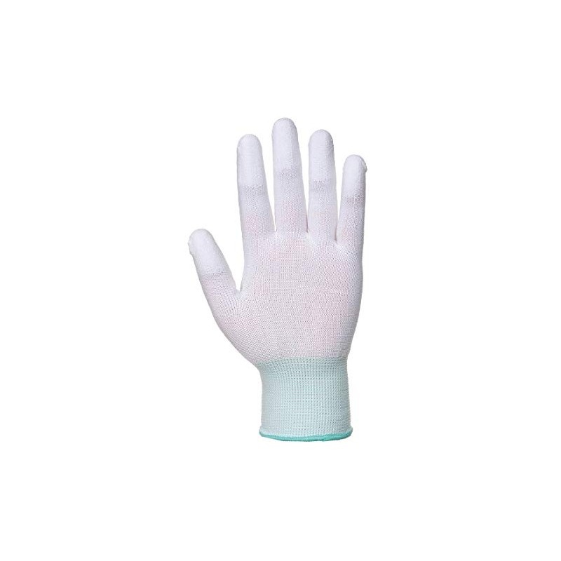 Portwest PU Fingertip Glove, Size: XS, Colour: White, A121WHRXS