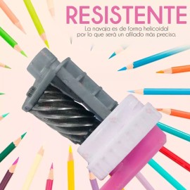 Misorel Sacapuntas Manual De Manivela Afilador Acero Helicoidal