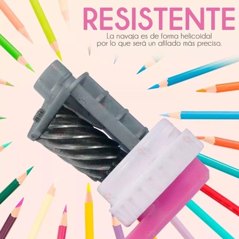 Misorel Sacapuntas Manual De Manivela Afilador Acero Helicoidal