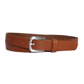 Vascavi Genuine Leather Belt, Denim Belt, Hip Belt, Made in Germany, 2 cm Wide and Approx. 0.25 cm Thick, Cognac