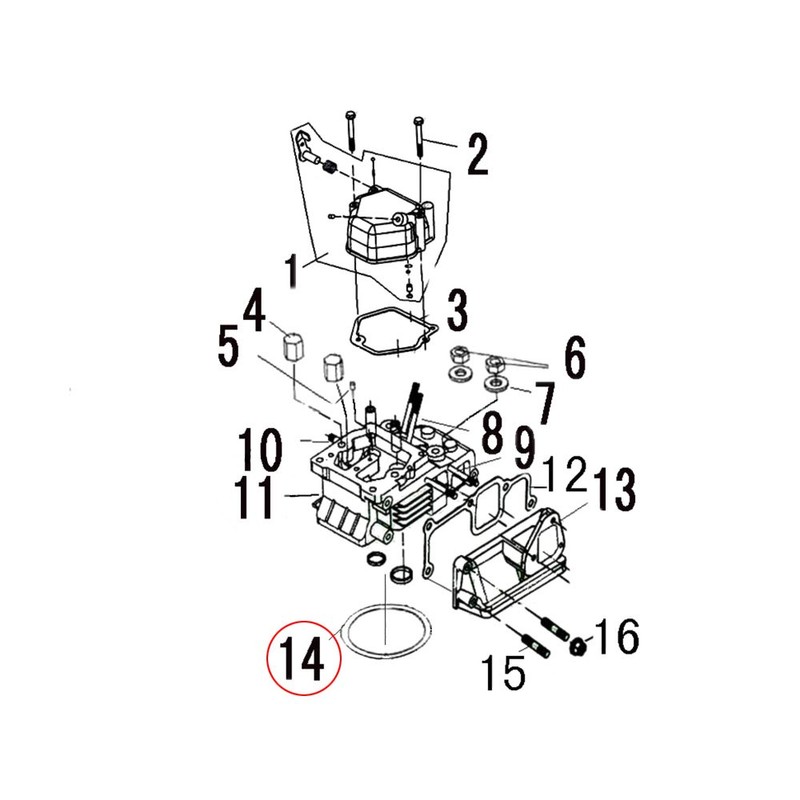 Replacement Part for Lifan 10PS Diesel Engine 186 Cylinder Head