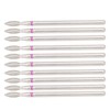 50pcs Flame Nail Drill Bit Carborundum Cuticle Remover Bits Kit