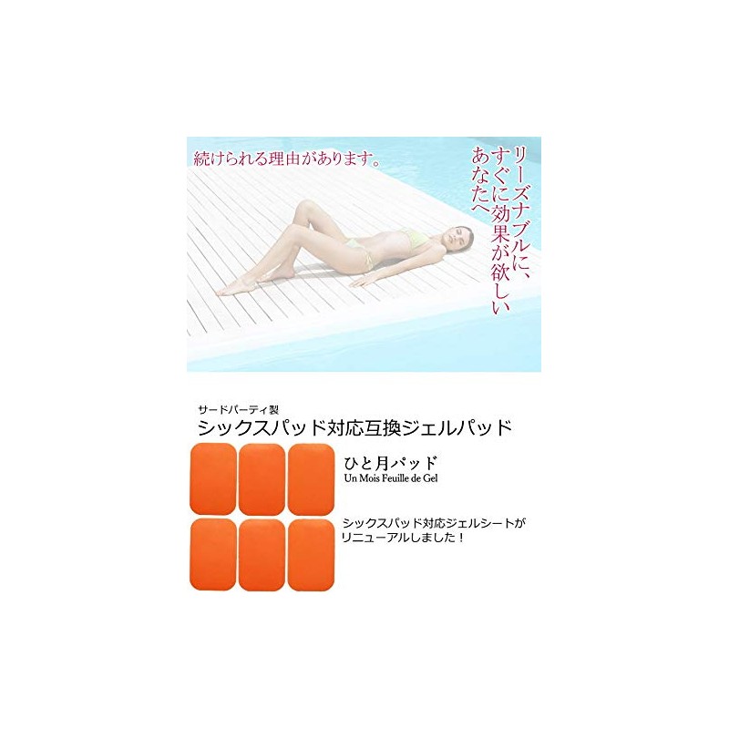 Six Pad Compatible with Abs Fit Gel Sheets (Abs Only),