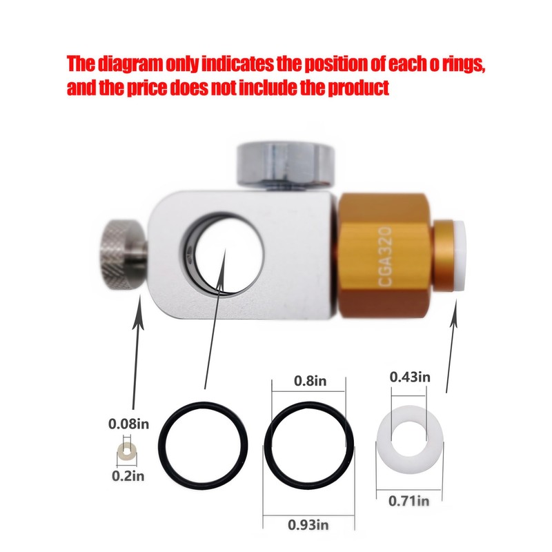 O rings of Soda Terra Co2 Refill Adapter, Washer for