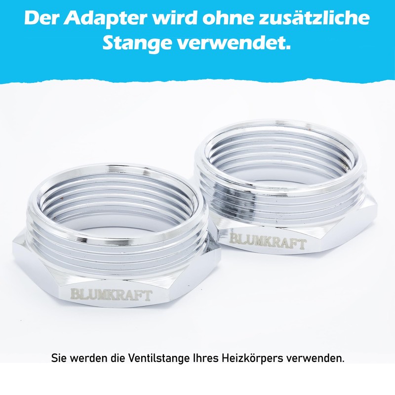 BLUMKRAFT Metal Adapter Compatible with Pintossi/Pintossi+c (Prototype) Radiator to M26x1.5