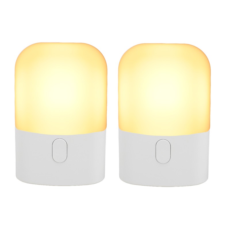 2pcs Intelligent Night Light Dimmable Warm Light 0.5W LED Light