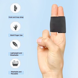 VerteLife Pack of 2 Neoprene Finger Splint Soft & Comfortable Finger Protection for Arthritis Pain Finger Protection Support Finger Sleeves Joint Pain Relieve Finger Bandage for Sports Injuries - L