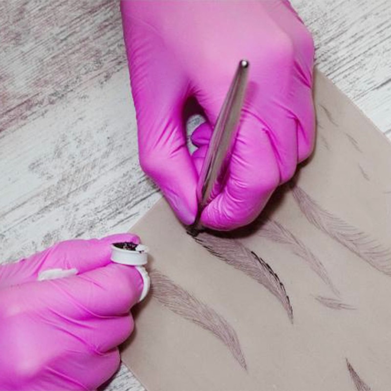 15Pcs Eyebrow Tattoo Practice Skin Inkless Rubber Microblading Practice Skin