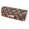 Indenya 8407 Glasses Case, Deer Leather, Small Rose, Black Background