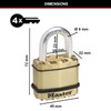 Master Lock Excell Heavy Duty Padlock with Key and Long
