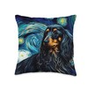 Long Haired Dachshund in Starry Night Painting Dog Mom Dad