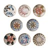 Yamakatsuminotouen KR-3003C Dinnerware Set, Set of 8, Yachimun Style, Okinawa,