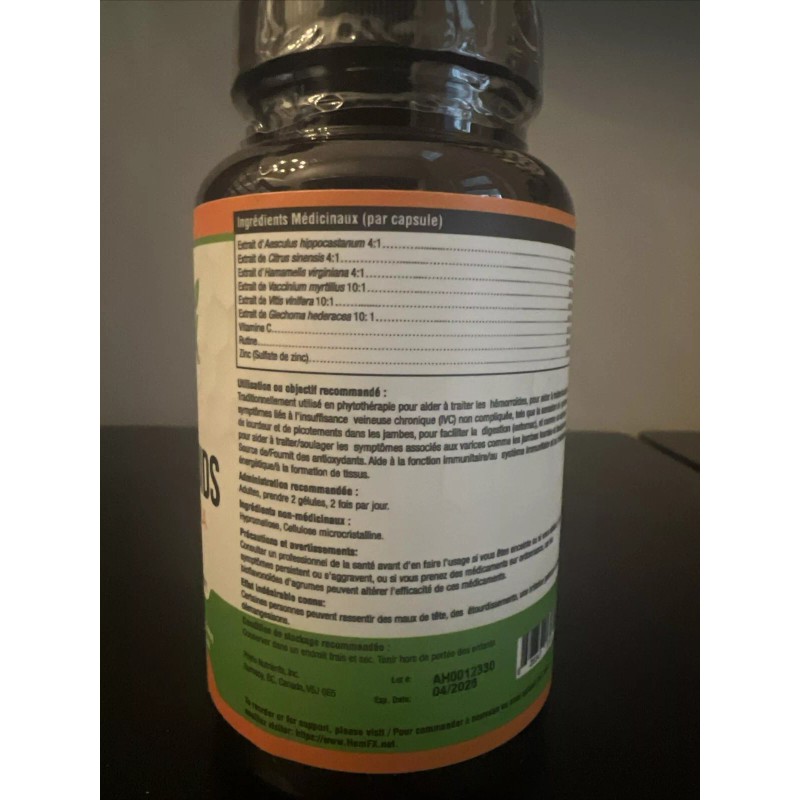 HemFX Hemorrhoids Relief Formula 120 Veggie Capsules Exp 4/2026 -