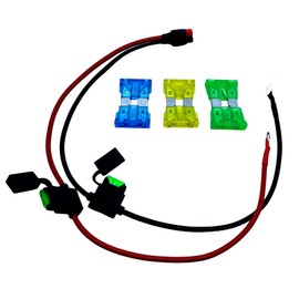 Ulifebet 10AWG Battery Connector Cable,ADS 45A Connector to O Ring Terminal Cable with Fuse,Dual Positive Negative ATC Style Fuse Holder Cable for Automotive Solar Generators