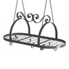 TICKCACY 33" Pots and Pans Hanging Rack, Heavy-duty Metal Pan