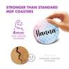 1 x Round Coaster - Name Hanna Mermaid Scales Fish