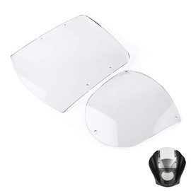 TCMT ABS Windshield Quarter Fairing Kit Fits For Sportster XL 88-16 Dyna 95-05 FXR 86-94 (Clear)