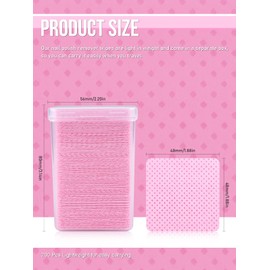 EBANKU Pack of 800 Pink Nail Polish Remover Cotton Pads Nail Wipe Cotton Wipes Fleece Nail Wipes Cotton Pads Nail Art Wipes Acrylic Nail Art Gel Remover Cleaning Pads