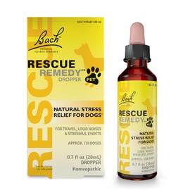 Bach Rescue Remedy Pet Dropper for Dogs - 20 mL - Stress & Tension Support for Dogs Natural Flower Essences - Sedative-Free, Homeopathic Liquid Formula - for All Breeds, Ages & Weights