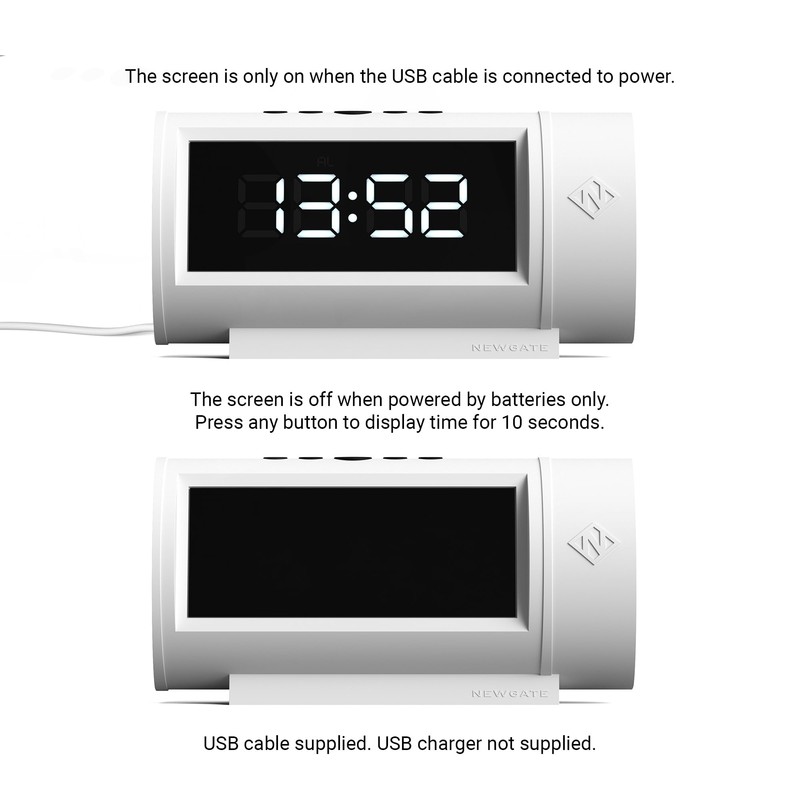 NEWGATE® Digital Retro Alarm Clock - LED Alarm Clock -