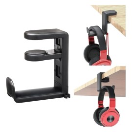 Soporte Giratorio Para Auriculares Gancho Gaming Con Cilp Hu