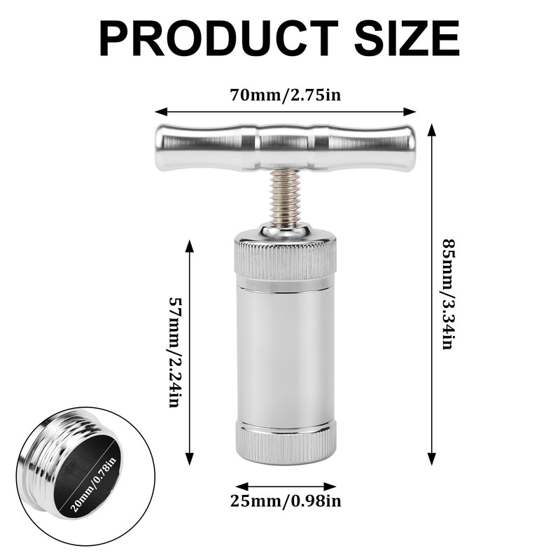 FSWWSF Pollen Press T-Handle Durable Herb Press Pollen Press Small