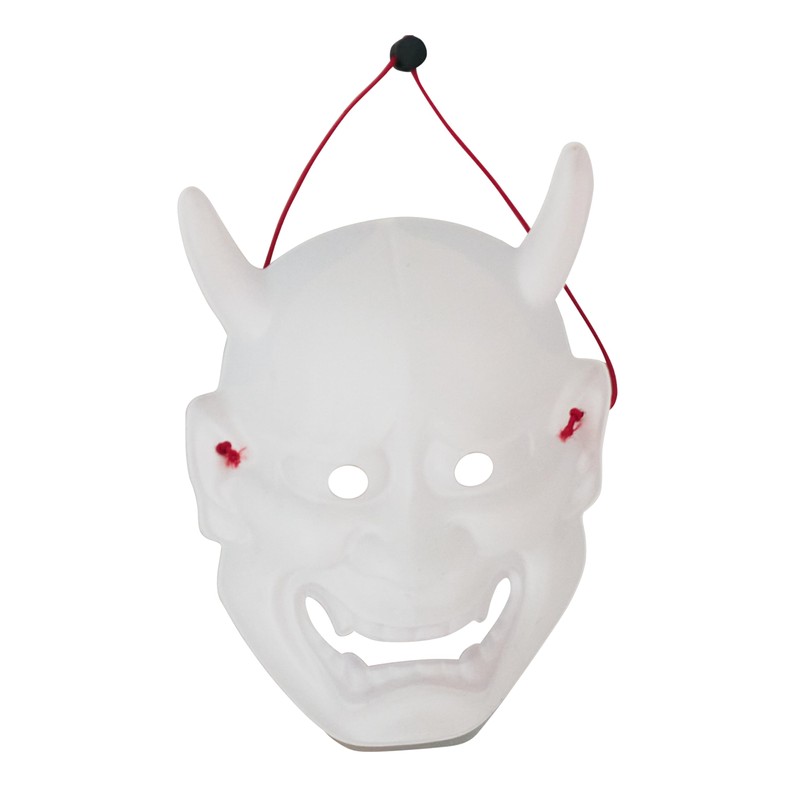 Clear Stone Japanese Mask, Hannya White, Unisex