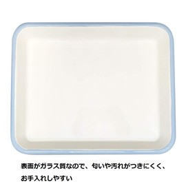 富士ホーロー(Fuji Horo) 調理 下ごしらえ ホーロー 製 バット Mサイズ 21取 D25xW20.5cm レッド × ホワイト ビームス